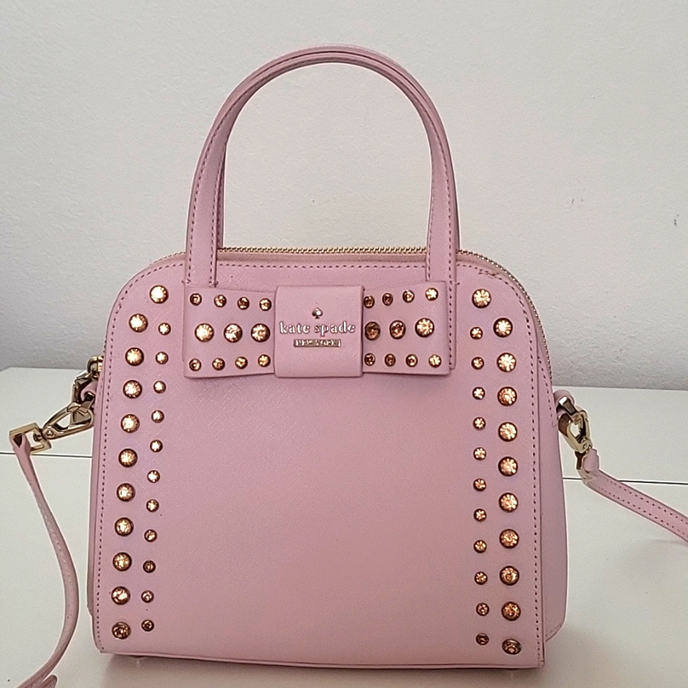 Kate Spade Small Merriam Balletslip, Pink crystal studded purse
